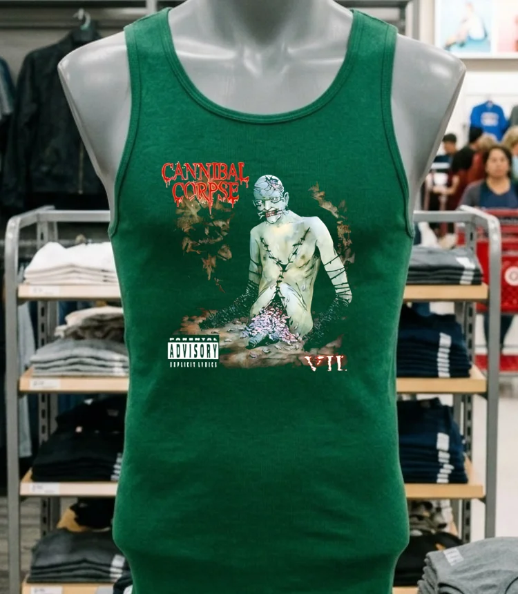 Cannibal Corpse Vile Graphic Shirt - green-shirt Cannibal Corpse Vile Graphic Shirt Green Shirt