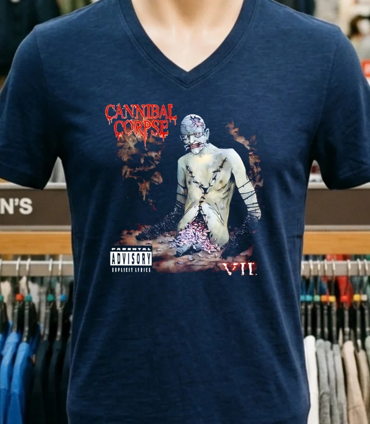 Cannibal Corpse Vile Graphic Shirt Navy Shirt 1