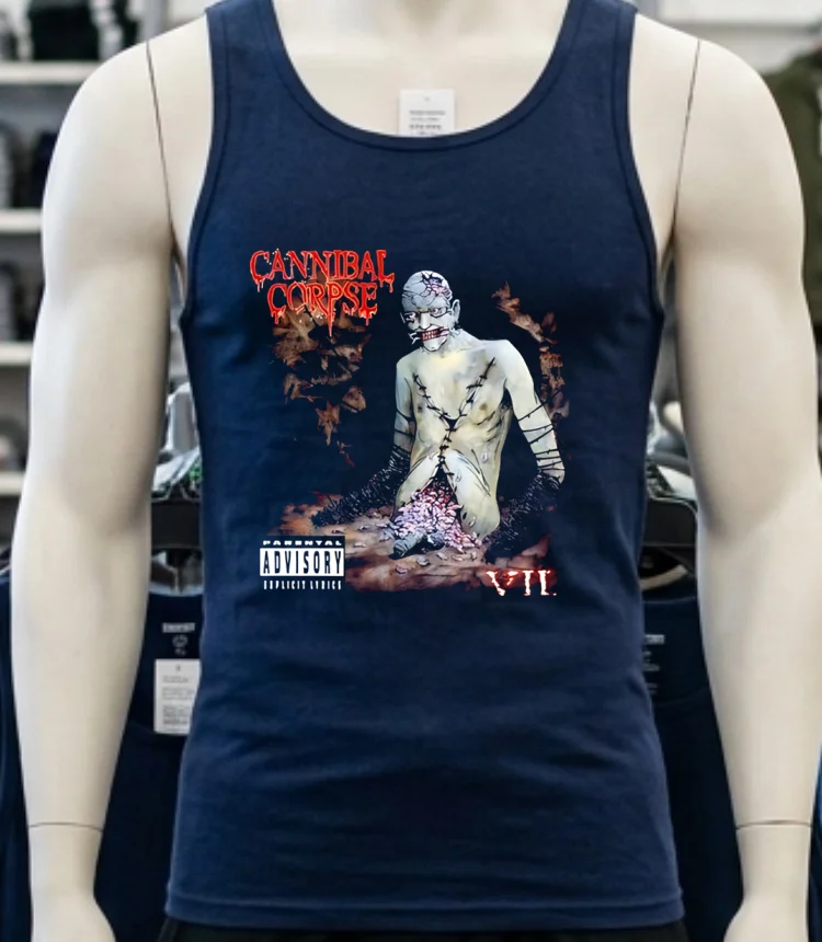 Cannibal Corpse Vile Graphic Shirt Navy Shirt