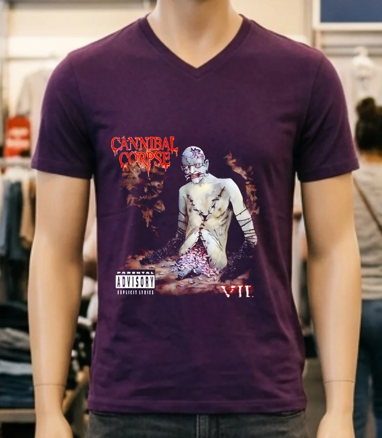 Cannibal Corpse Vile Graphic Shirt - purple-shirt Cannibal Corpse Vile Graphic Shirt Purple Shirt