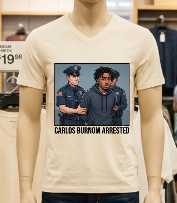Carlos Burnom Was Arrested By Police T Shirt White T Shirt 1
