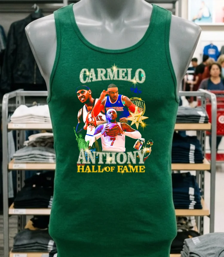 Carmelo Anthony Hall Of Fame Shirt - green-shirt Carmelo Anthony Hall Of Fame Shirt Green Shirt