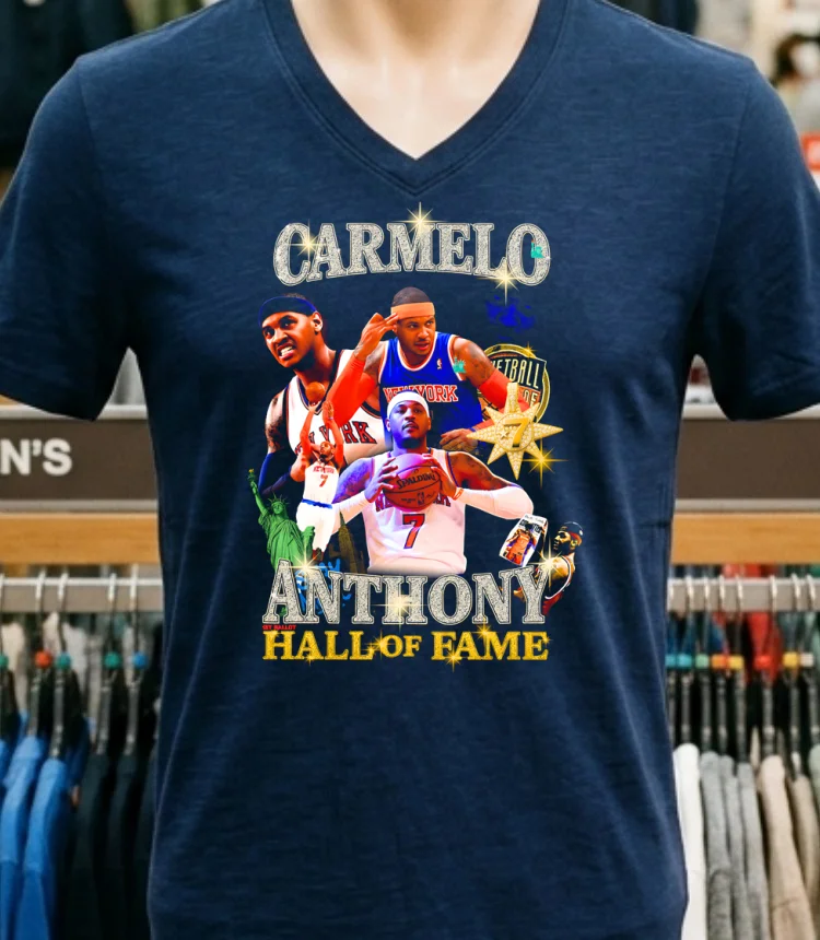 Carmelo Anthony Hall Of Fame Shirt Navy Shirt 1