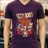 Cartoon Dog Band Retro Shirt Purple Shirt