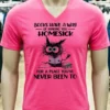 Cat Books Have A Way Of Making You Homesick Shirt Pink T Shirt