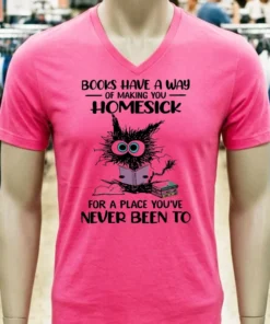 Cat Books Have A Way Of Making You Homesick Shirt