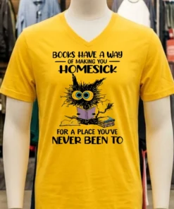 Cat Books Have A Way Of Making You Homesick Shirt