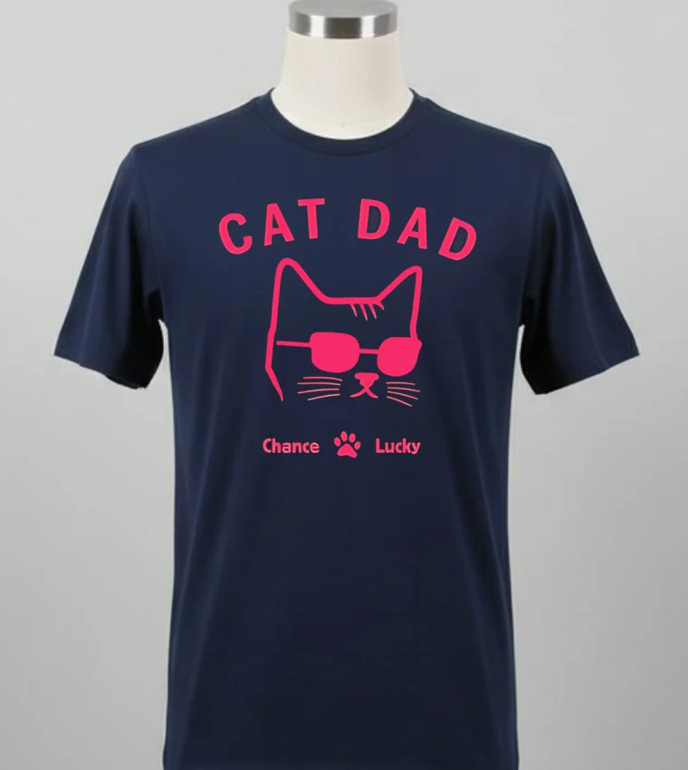 Cat Dad Chance Lucky Shirt - balck-shirt Cat Dad Chance Lucky Shirt Balck Shirt