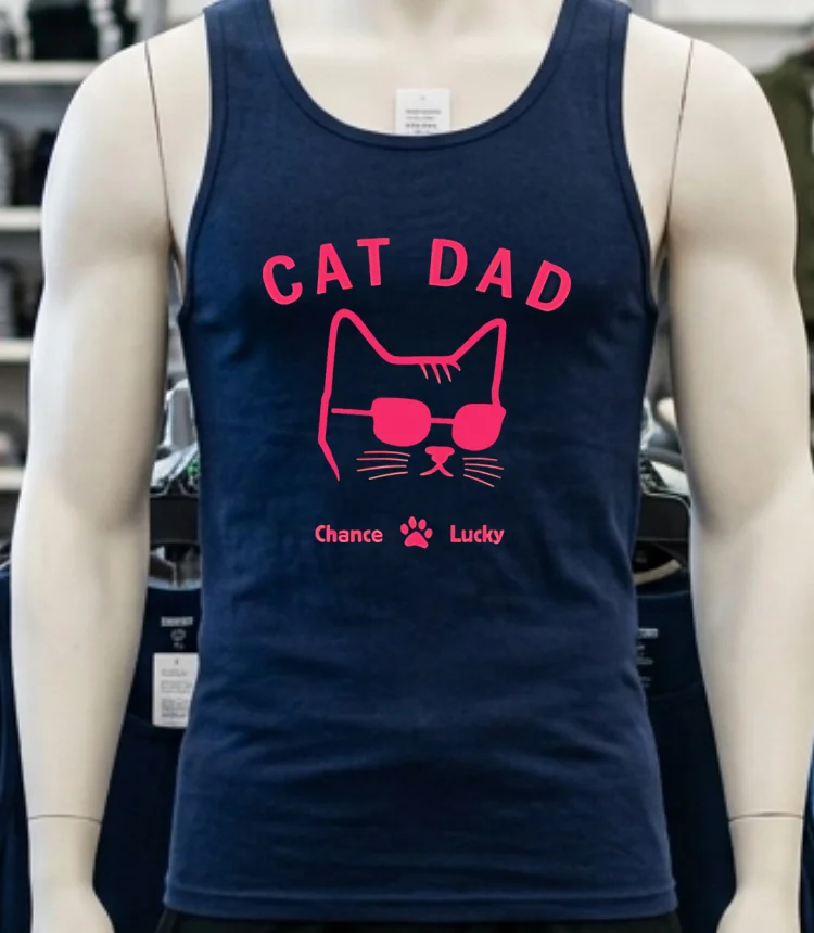 Cat Dad Chance Lucky Shirt - navy-shirt Cat Dad Chance Lucky Shirt Navy Shirt