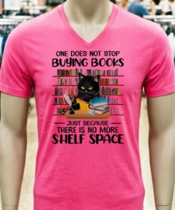 Cat One Does Not Stop Buying Books Shirt