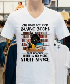 Cat One Does Not Stop Buying Books Shirt