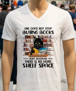 Cat One Does Not Stop Buying Books Shirt