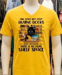 Cat One Does Not Stop Buying Books Shirt