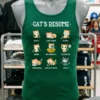 Cats Resume Life Of A Cat Animal Shirt Green Shirt
