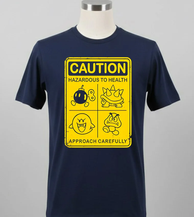 Caution Hazardous To Health Sign Shirt Balck Shirt