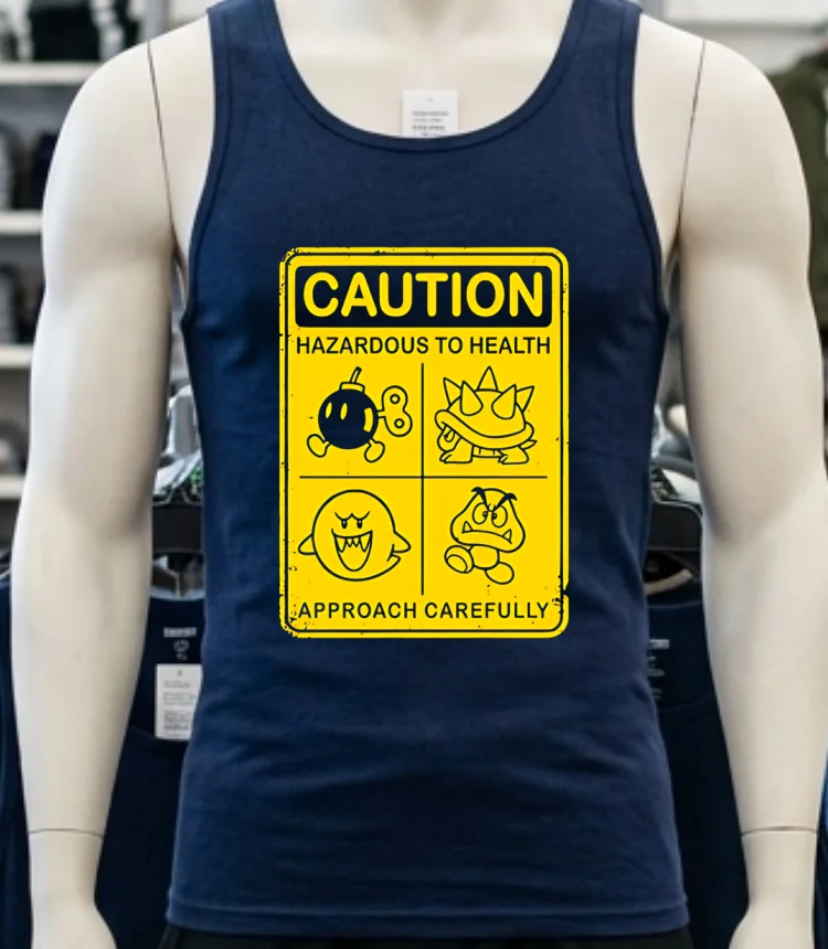 Caution Hazardous To Health Sign Shirt - navy-shirt Caution Hazardous To Health Sign Shirt Navy Shirt