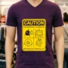 Caution Hazardous To Health Sign Shirt Purple Shirt