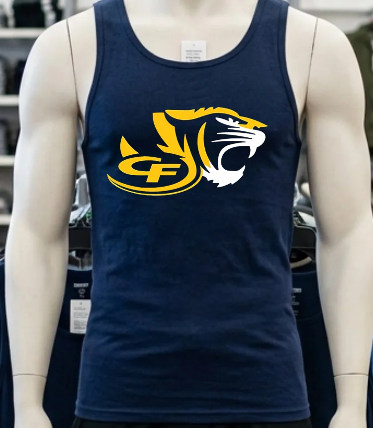 Cf Tiger High School Logo Shirt - navy-shirt Cf Tiger High School Logo Shirt Navy Shirt