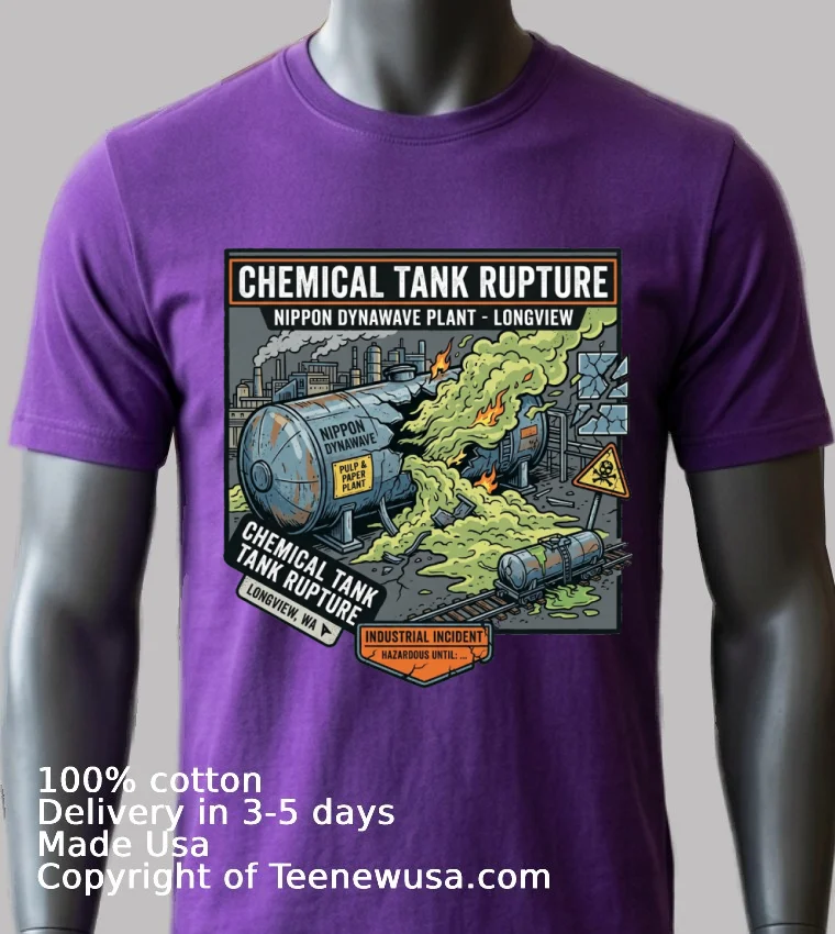 Chemical Tank Rupture At Nippon Dynawave Pulp And Paper Mill In Longview T Shirt Purple Shirt