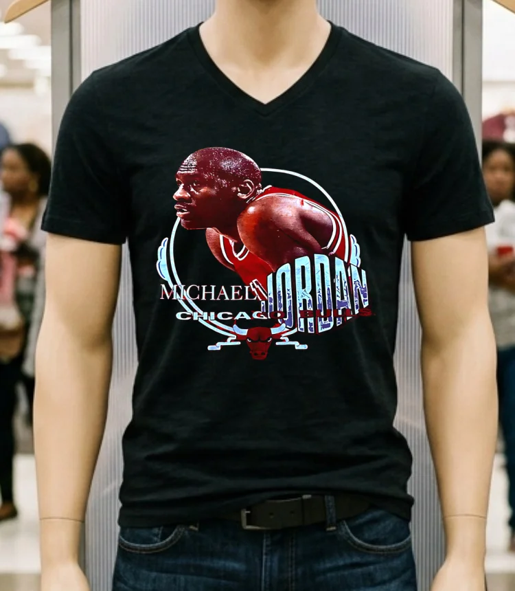 Chicago Bulls Michael Jordan Single Stitched Vintage 90S Shirt - balck-shirt Chicago Bulls Michael Jordan Single Stitched Vintage 90s Shirt Balck Shirt 1