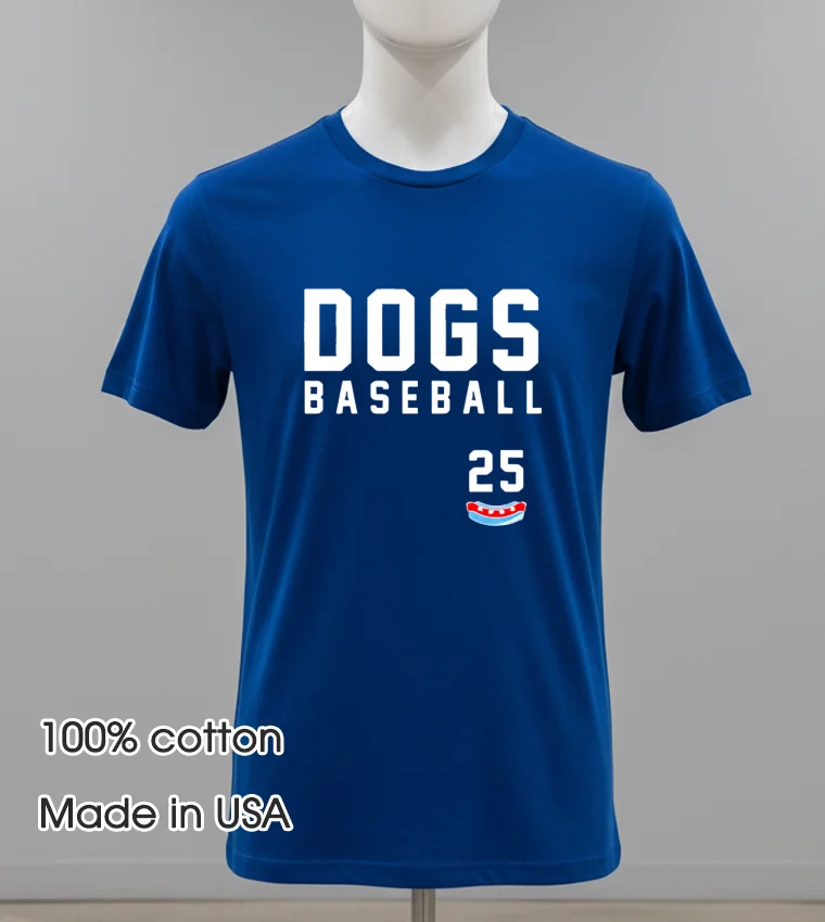 Chicago Dogs Baseball 25 Shirt - navy-shirt Chicago Dogs Baseball 25 Shirt Navy Shirt