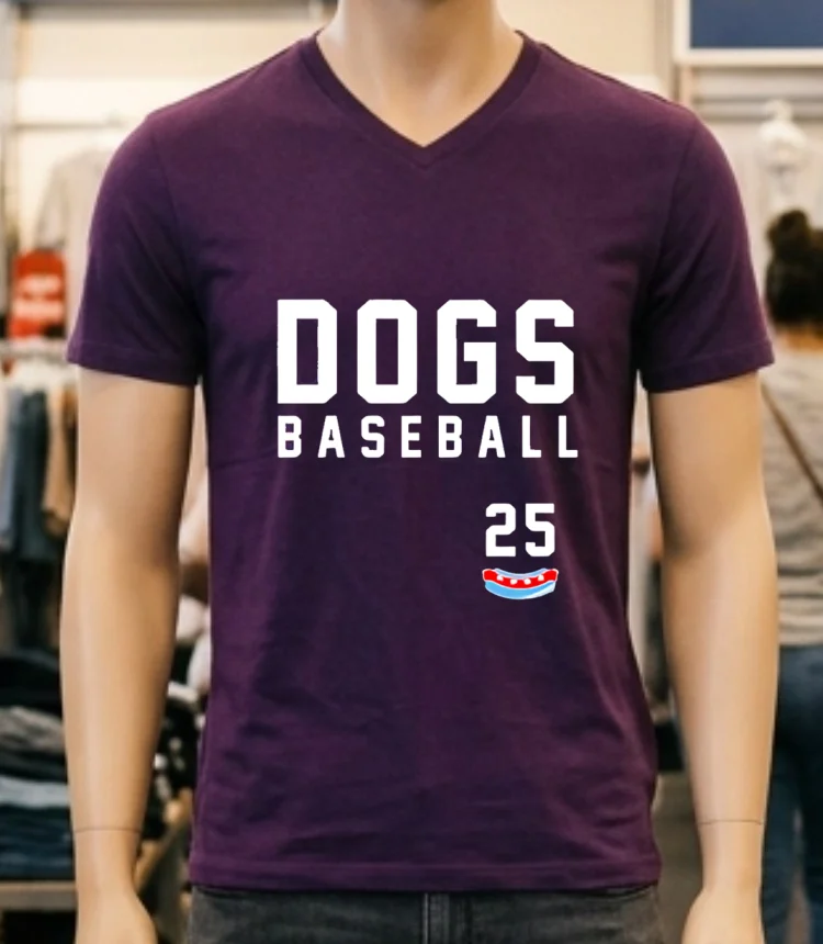 Chicago Dogs Baseball 25 Shirt - purple-shirt Chicago Dogs Baseball 25 Shirt Purple Shirt