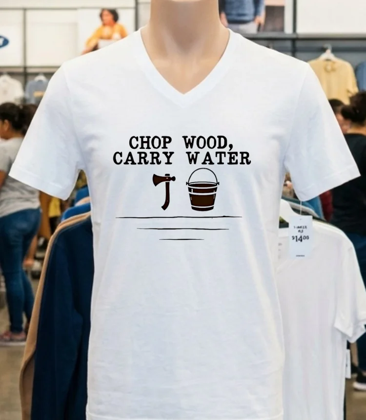 Chop Wood Carry Water Shirt - white-t-shirt Chop Wood Carry Water Shirt White T Shirt 1