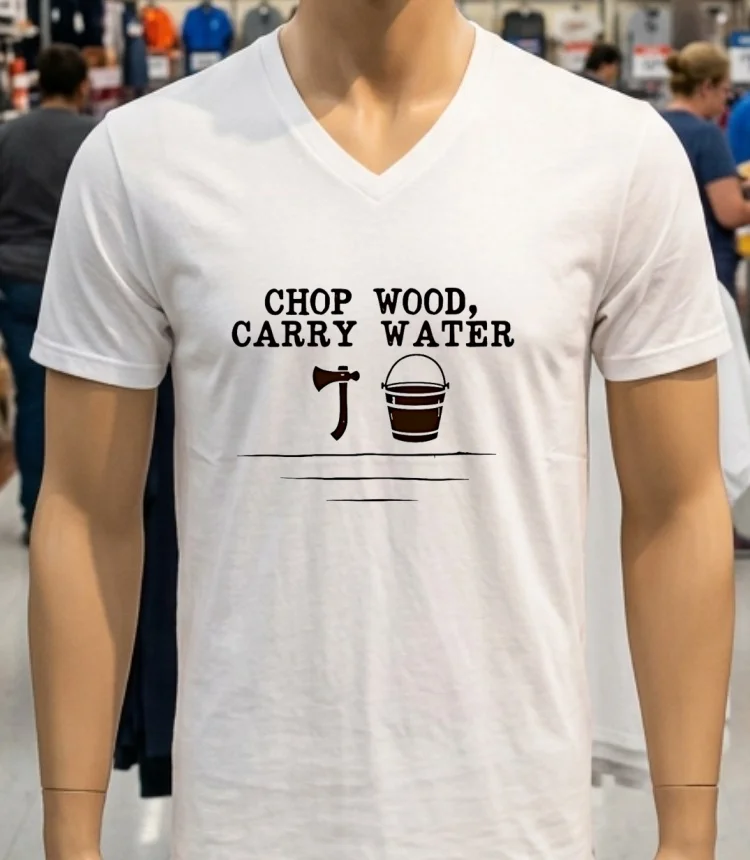 Chop Wood Carry Water Shirt - white-t-shirt Chop Wood Carry Water Shirt White T Shirt 2