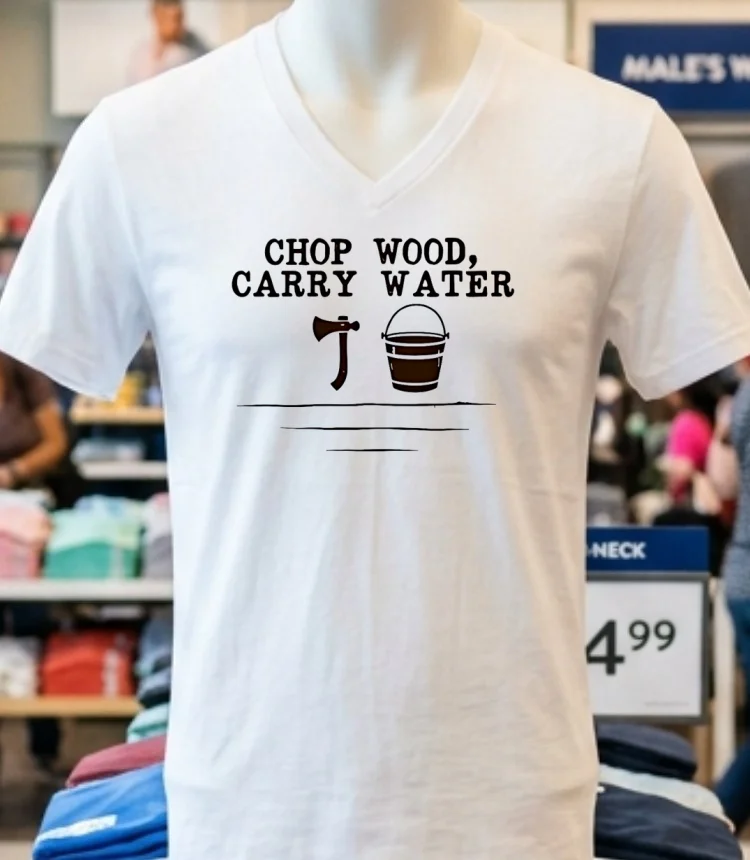 Chop Wood Carry Water Shirt - white-t-shirt Chop Wood Carry Water Shirt White T Shirt