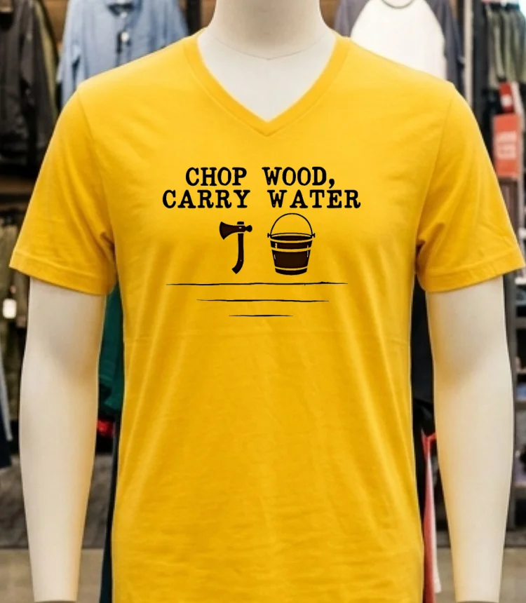 Chop Wood Carry Water Shirt - yellow-t-shirt Chop Wood Carry Water Shirt Yellow T Shirt