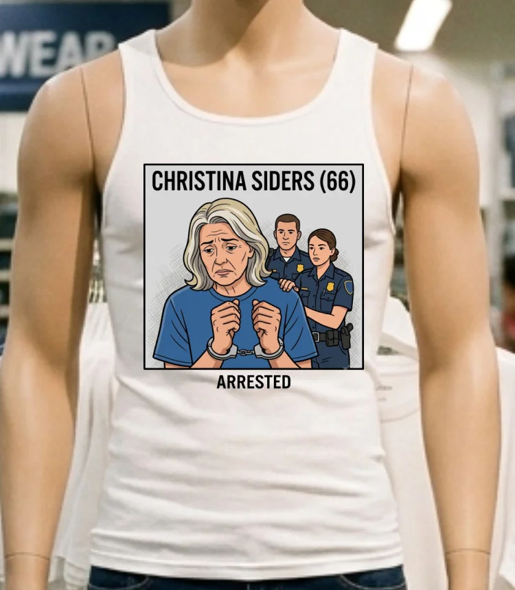 Christina Siders (66) Is Being Charged T Shirt - white-t-shirt Christina Siders 66 Is Being Charged T Shirt White T Shirt