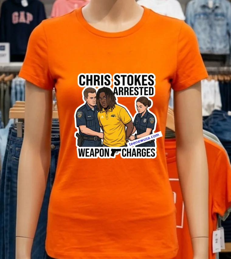 Christopher Chris Stokes Arrested For Possession Of A Weapon T Shirt Orange Shirt 1