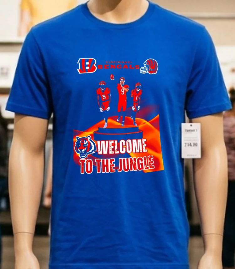 Cincinnati Bengals Welcome To The Jungle Shirt - blue-shirt Cincinnati Bengals Welcome To The Jungle Shirt Blue Shirt