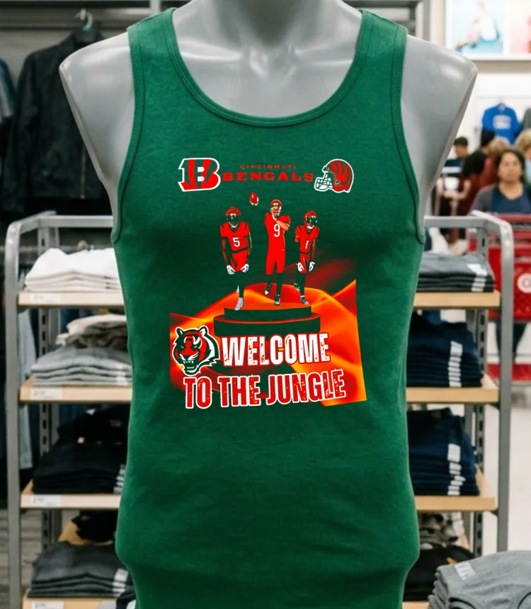 Cincinnati Bengals Welcome To The Jungle Shirt - green-shirt Cincinnati Bengals Welcome To The Jungle Shirt Green Shirt
