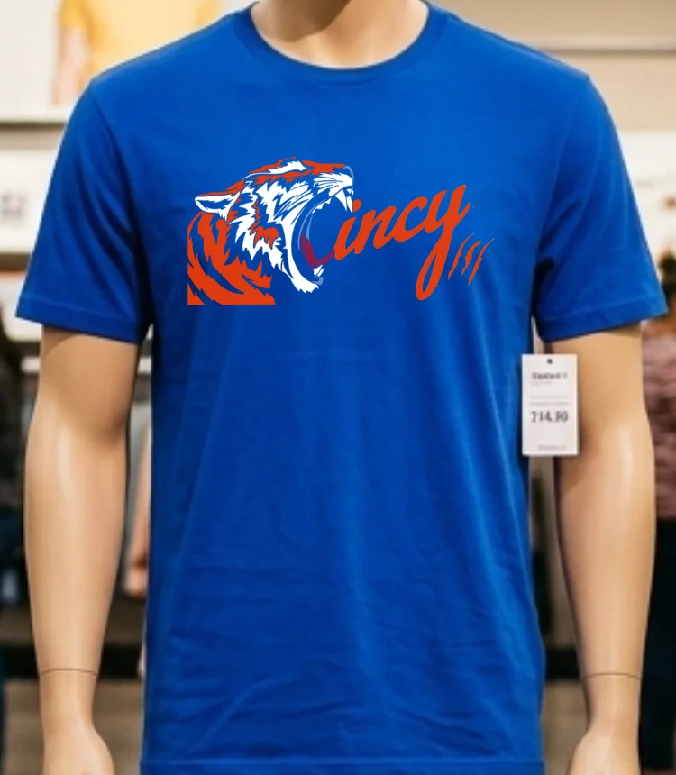 Cincinnati Tigers Scream Shirt - blue-shirt Cincinnati Tigers Scream Shirt Blue Shirt