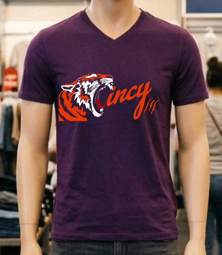Cincinnati Tigers Scream Shirt - purple-shirt Cincinnati Tigers Scream Shirt Purple Shirt