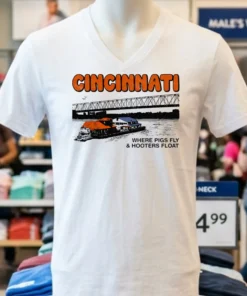 Cincinnati Where Pigs Fly And Hooters Float Vintage Shirt