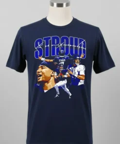 C.j. Stroud Houston Collage Graphic Retro Shirt