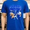 Cj Stroud Houston Collage Graphic Retro Shirt Blue Shirt