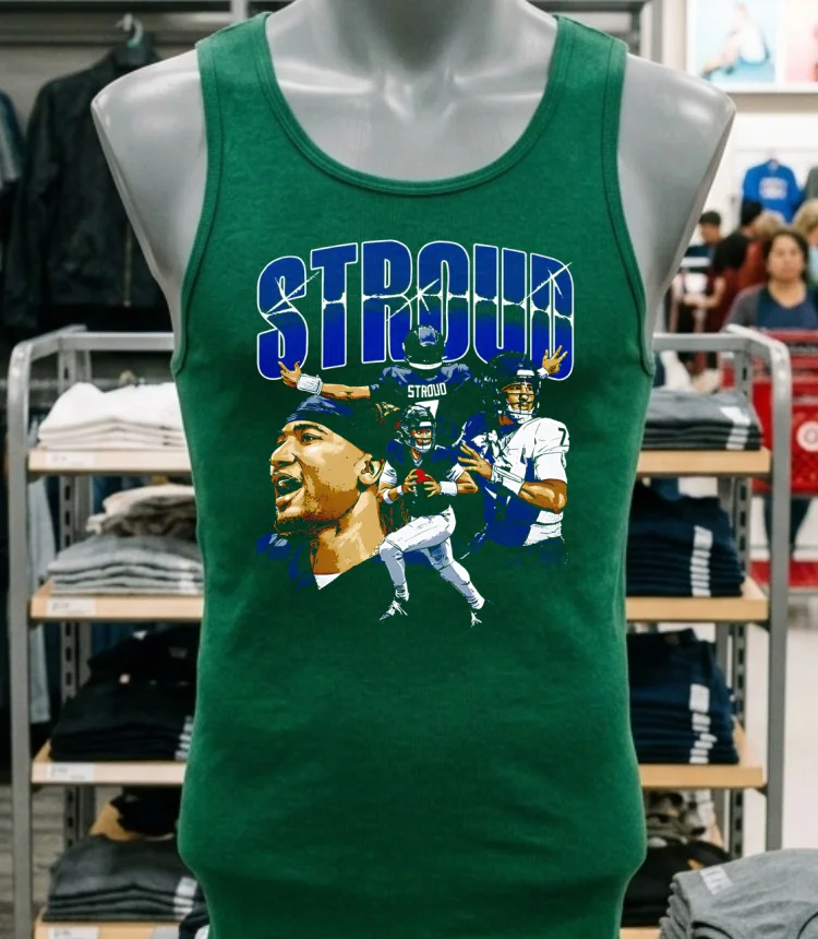 C.j. Stroud Houston Collage Graphic Retro Shirt - green-shirt Cj Stroud Houston Collage Graphic Retro Shirt Green Shirt