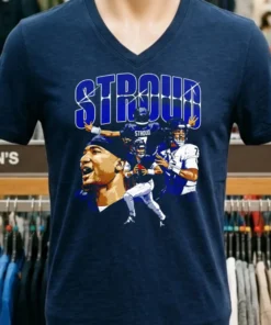 C.j. Stroud Houston Collage Graphic Retro Shirt