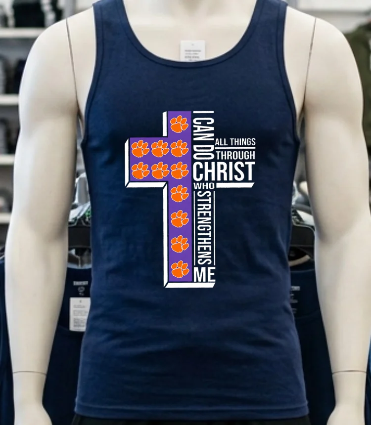 Clemson Tigers I Can Do All Things Through Christ Who Strengthens Me Shirt - navy-shirt Clemson Tigers I Can Do All Things Through Christ Who Strengthens Me Shirt Navy Shirt