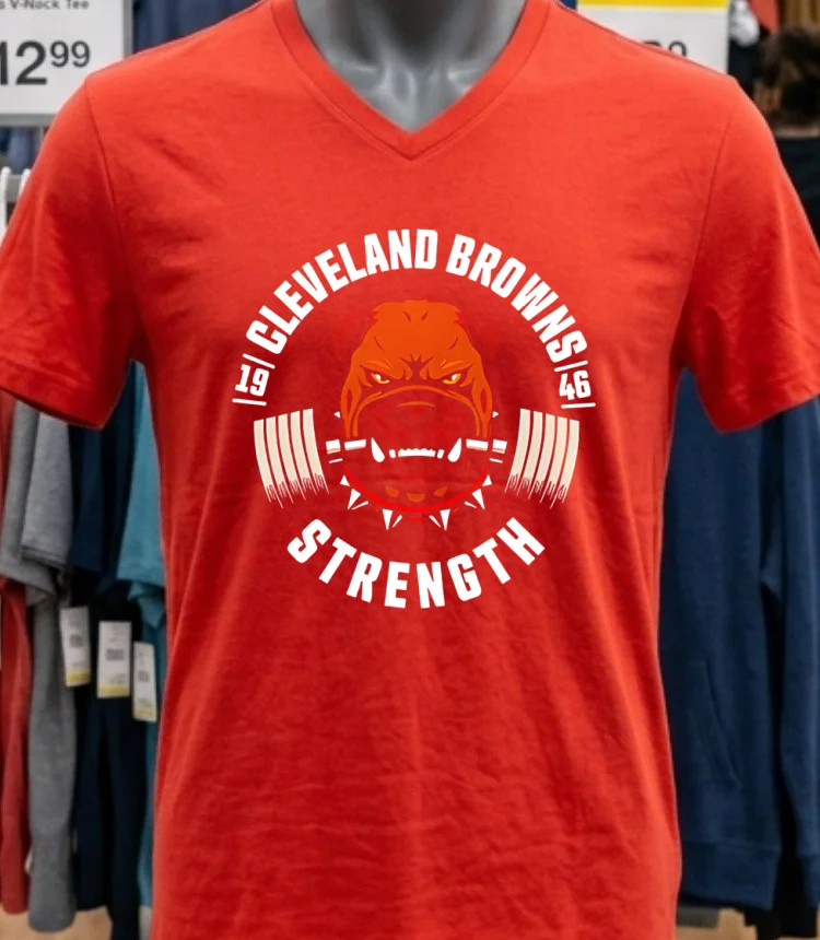 Cleveland Browns Strength Hardened Toughness Dog Shirt - red-shirt Cleveland Browns Strength Hardened Toughness Dog Shirt Red Shirt