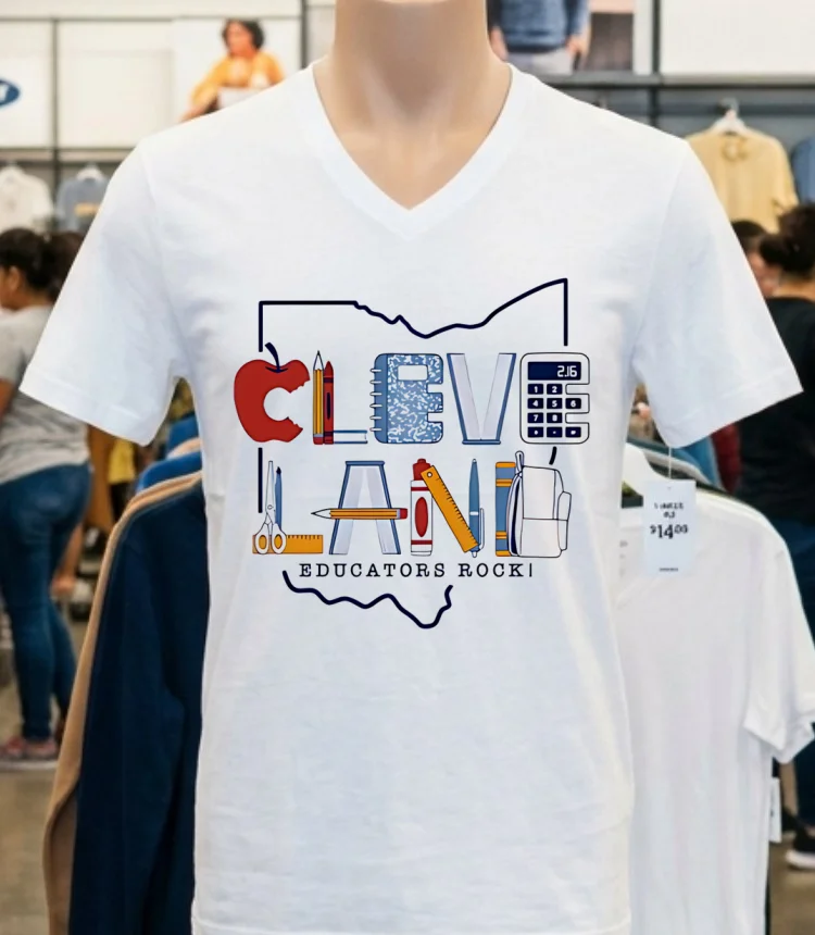 Cleveland Educators Rock Merch 2025 Shirt - white-t-shirt Cleveland Educators Rock Merch 2025 Shirt White T Shirt 1