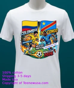 Colombia Vs Democratic Republic Of Congo World Cup 2026 T Shirt