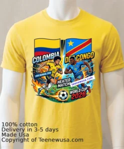 Colombia Vs Democratic Republic Of Congo World Cup 2026 T Shirt