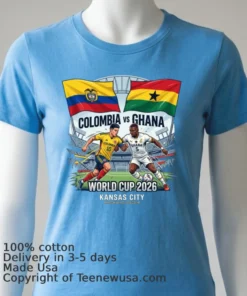 Colombia Vs Ghana World Cup 2026 In Kansas City (Arrowhead Stadium) T Shirt