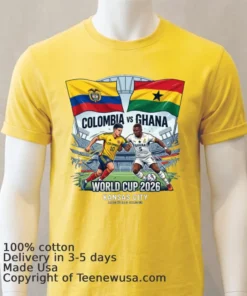 Colombia Vs Ghana World Cup 2026 In Kansas City (Arrowhead Stadium) T Shirt