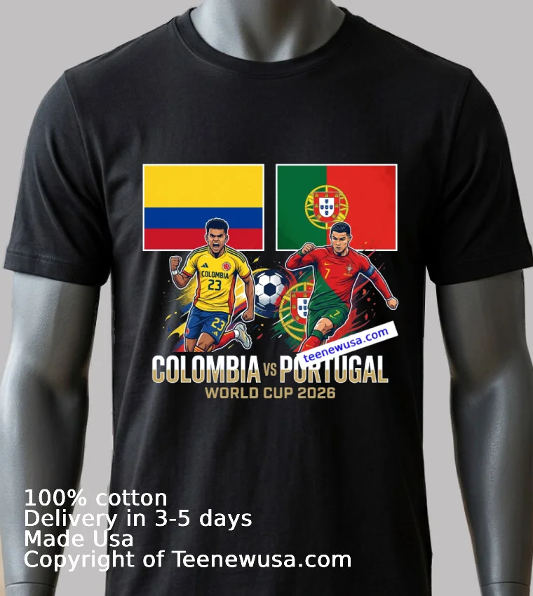 Colombia Vs Portugal World Cup 2026 T Shirt - balck-shirt 2 Colombia Vs Portugal World Cup 2026 T Shirt Balck Shirt 2