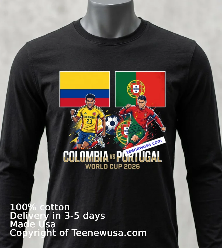 Colombia Vs Portugal World Cup 2026 T Shirt - balck-shirt Colombia Vs Portugal World Cup 2026 T Shirt Balck Shirt